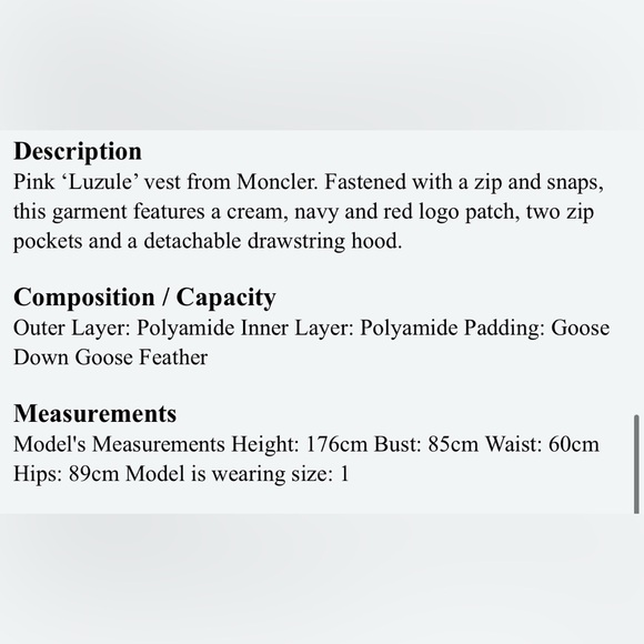 Moncler PINK ‘Luzule’ vest - Picture 5 of 7